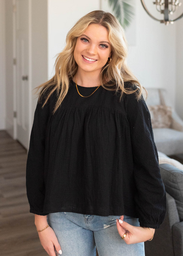 Cammie Black Blouse