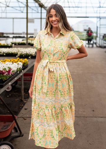 Cherilyn Green Floral Dress