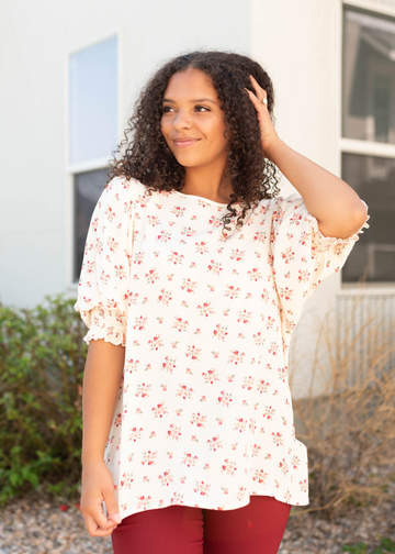 Eleanor Cream Floral Top