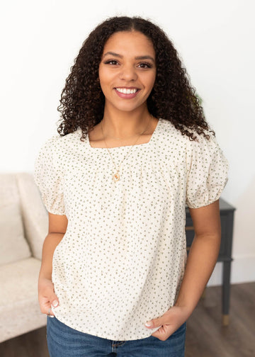 Erica Cream Floral Print Blouse