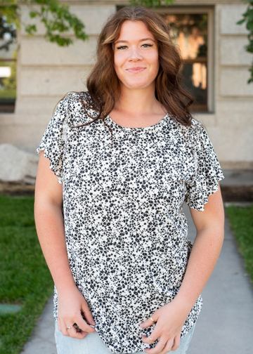 Erinn Black Floral Top