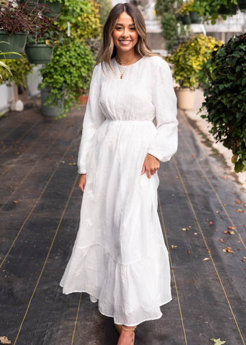 Irene Embroidered White Dress