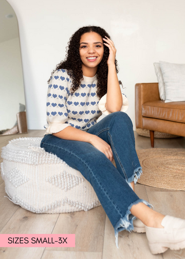 Laina Heart Stripe Sweater