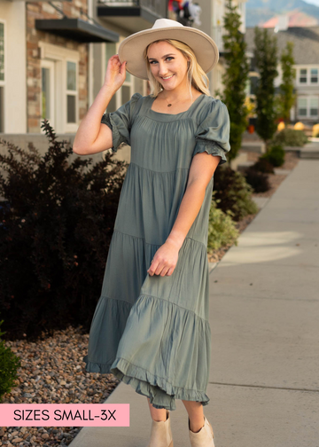 Larina Dark Moss Dress