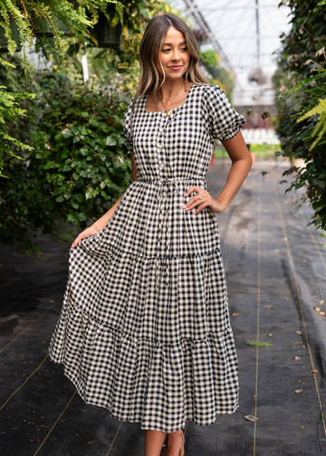 Layla Navy Tiered Dress