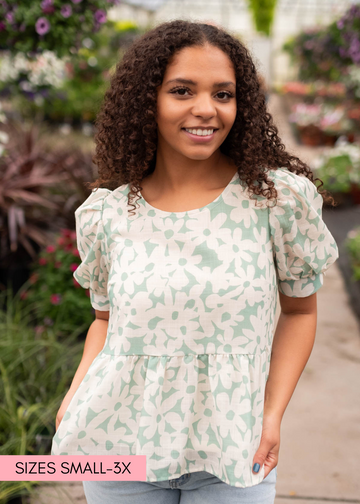 Lysa Green Floral Blouse