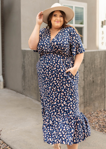 Marsha Navy Floral Dress