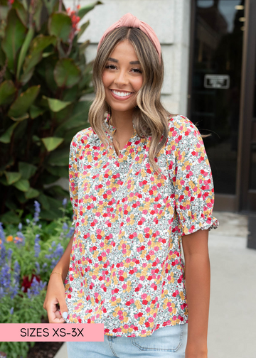Valery Multi Floral Top