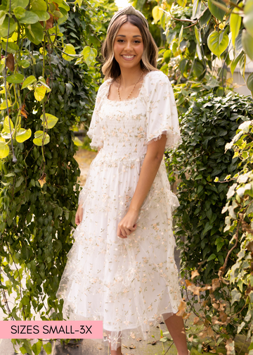 Brienna White Floral Dress