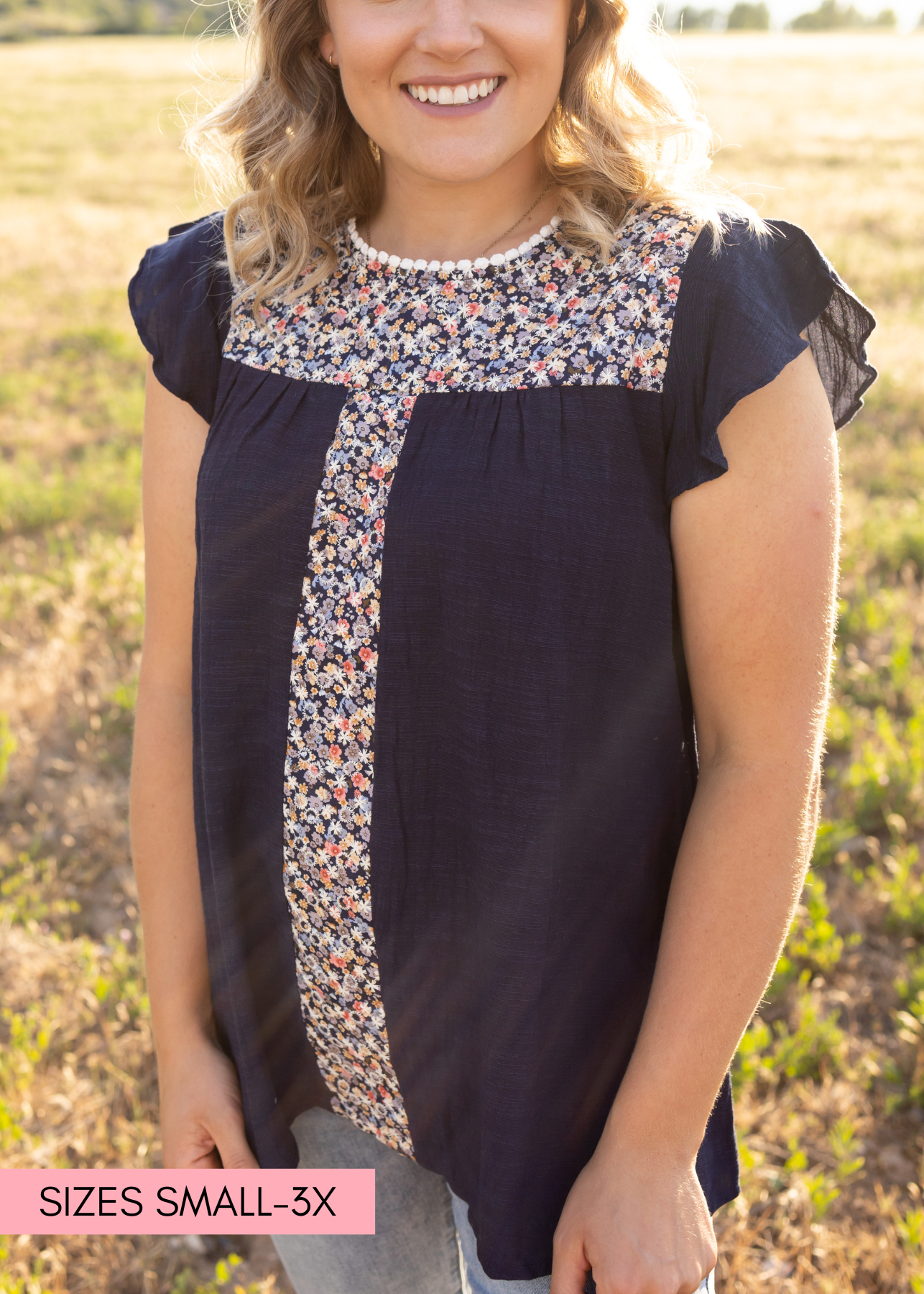 Kenzley Navy Top