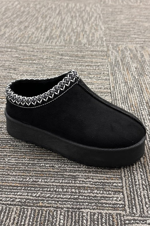 Brixley Black Suede Clog