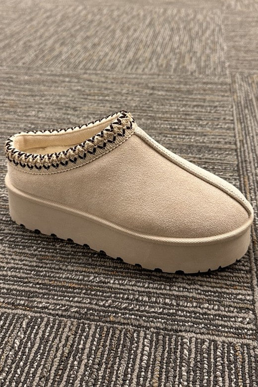 Brixley Beige Suede Clog