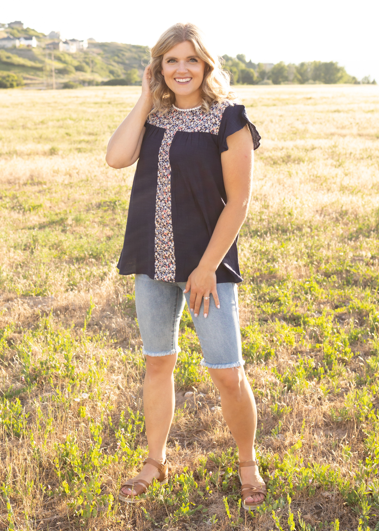Kenzley Navy Top