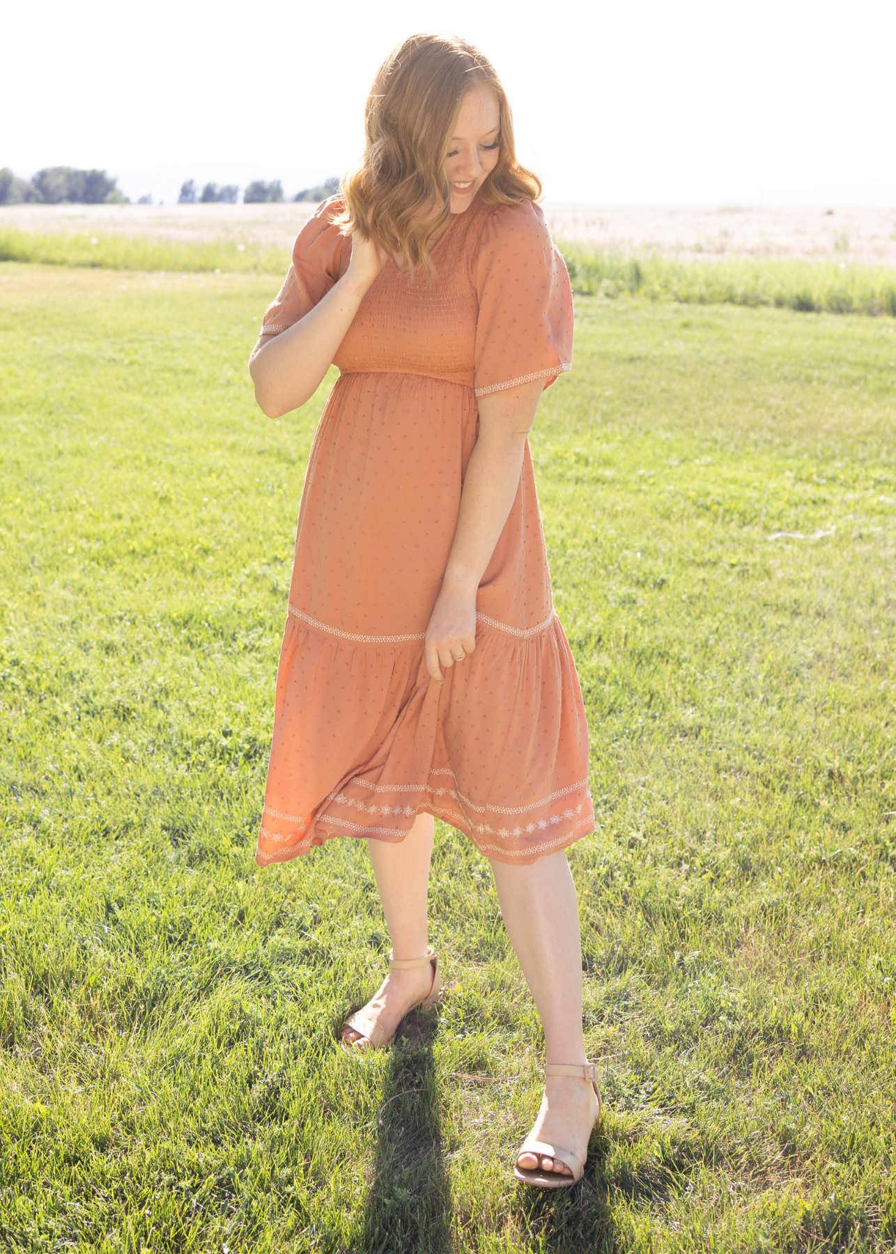 Lakelyn Terracotta Dress