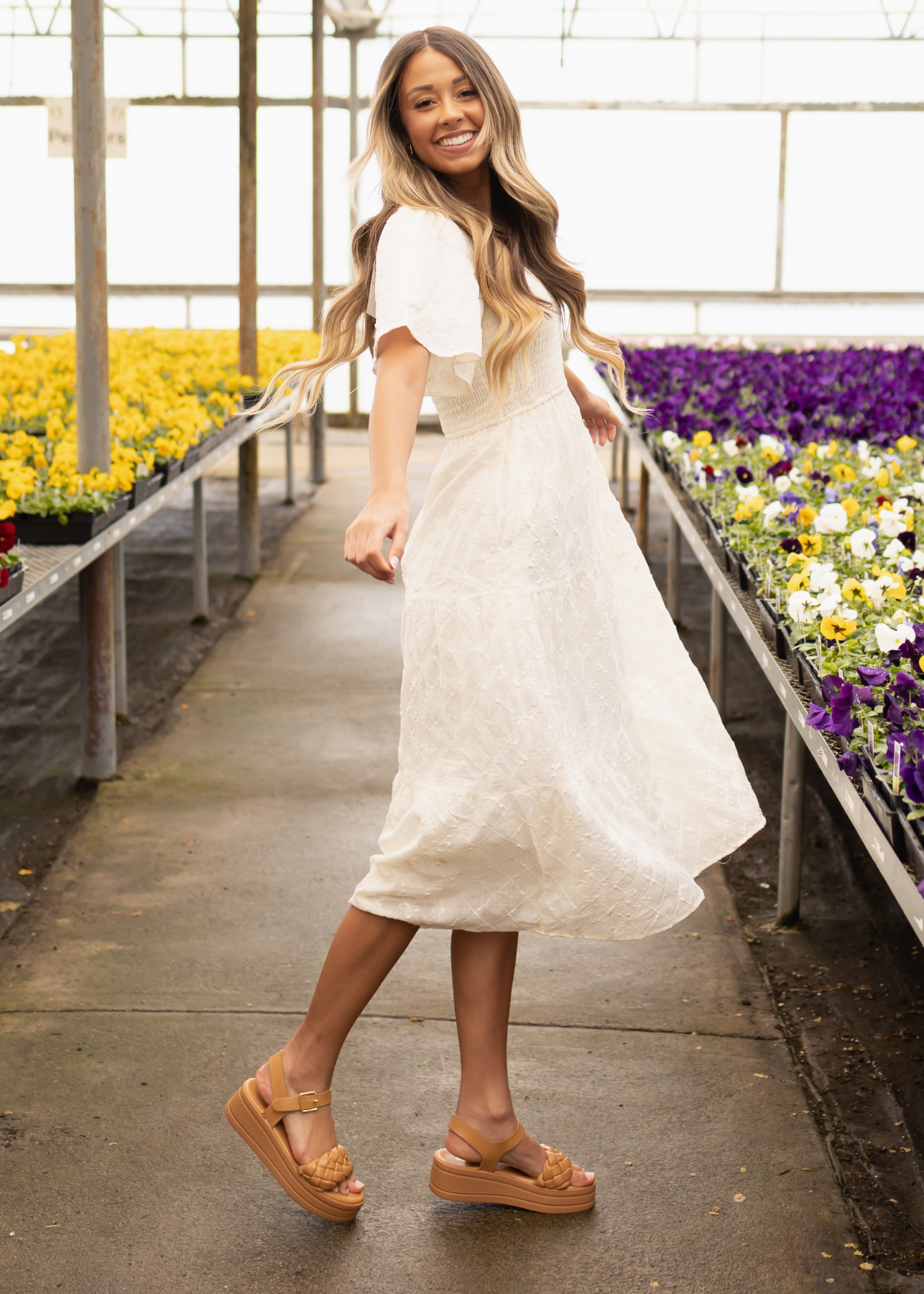 Charmaine Cream Dress
