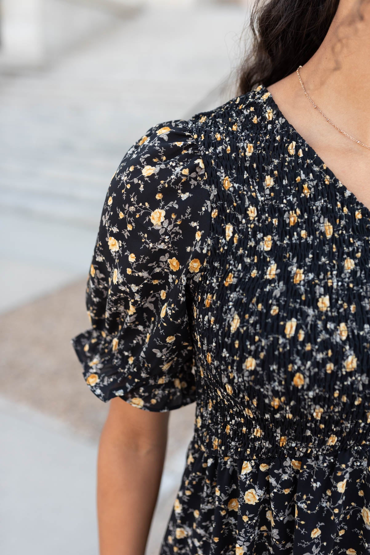 Aamori Yellow Flower Dress
