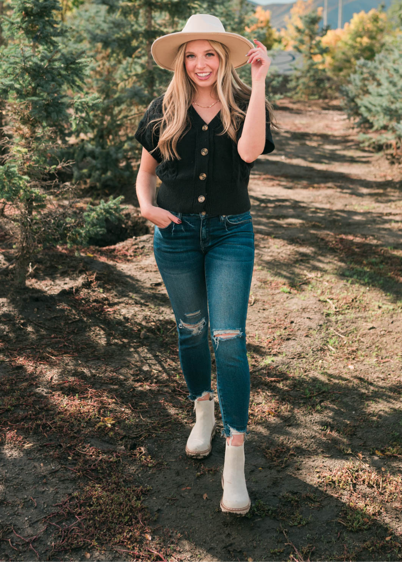 Agnes Black Knit Cardigan