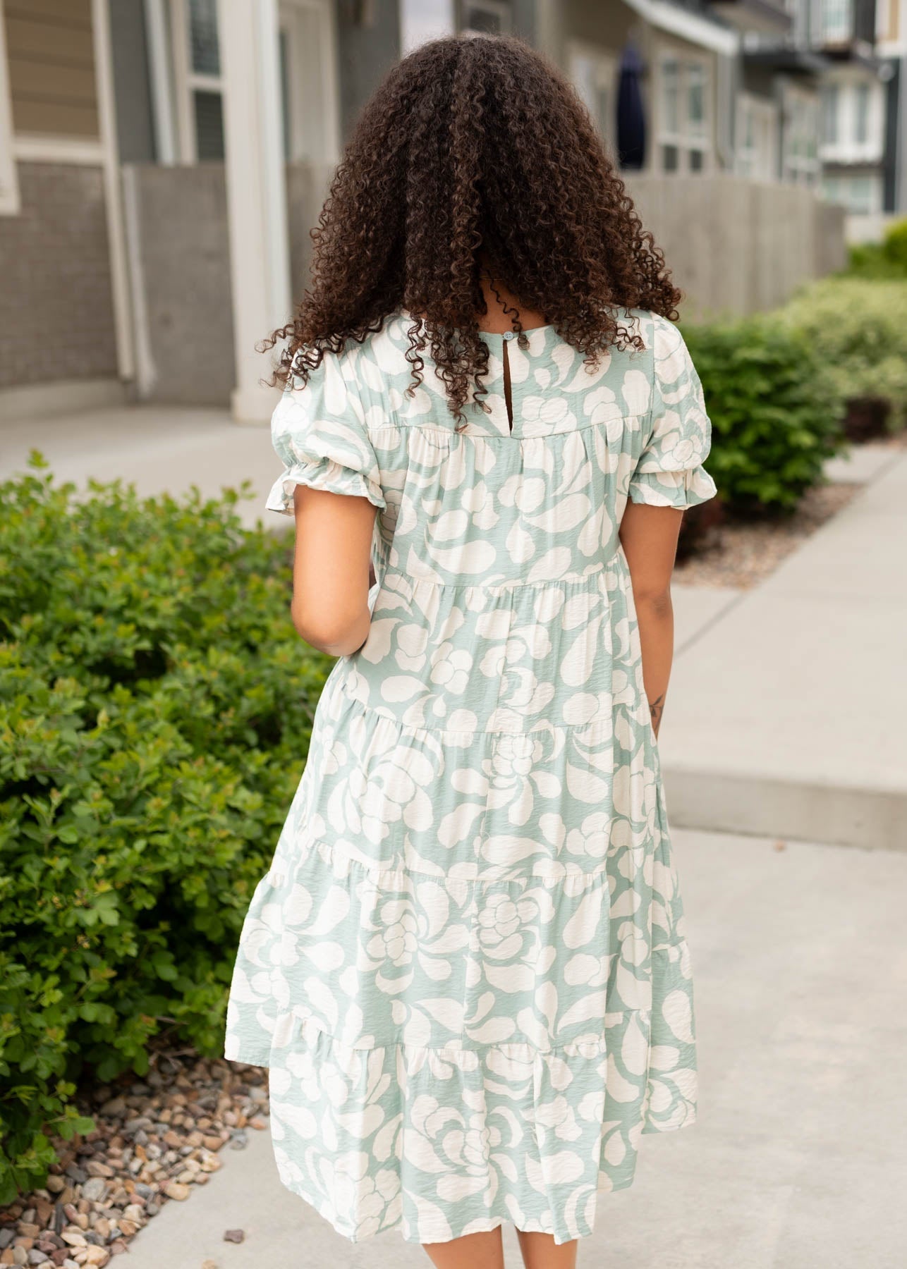 Allene Sage Floral Dress