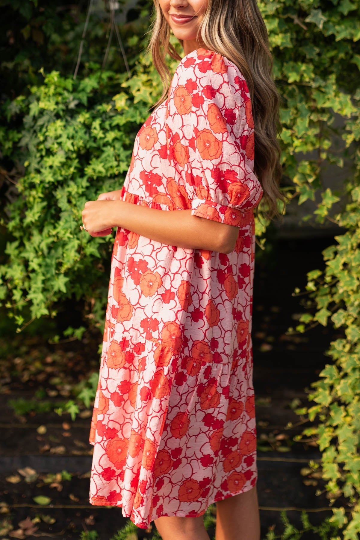 Allie Pink Floral Dress