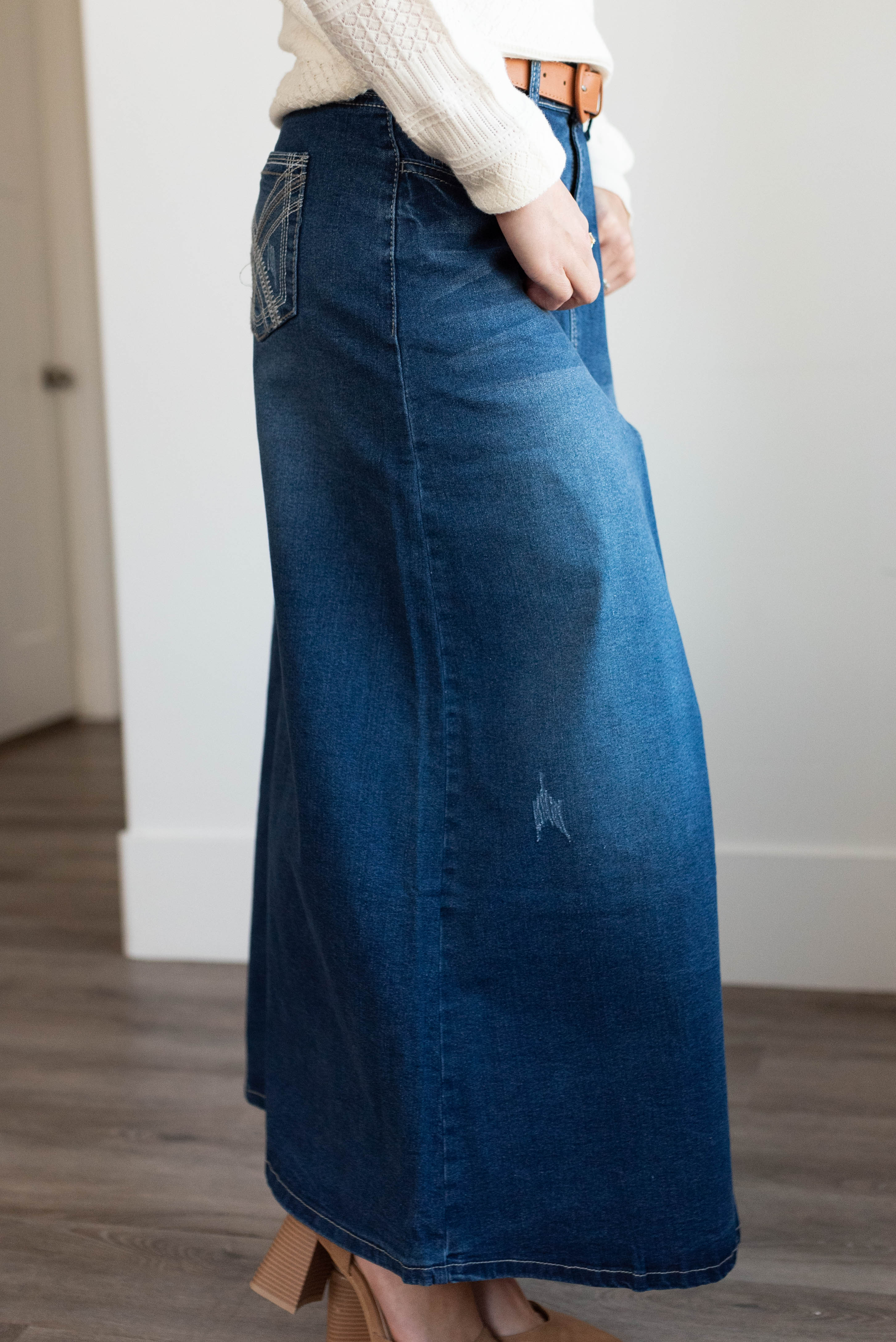 Amara Indigo Wash Denim Skirt