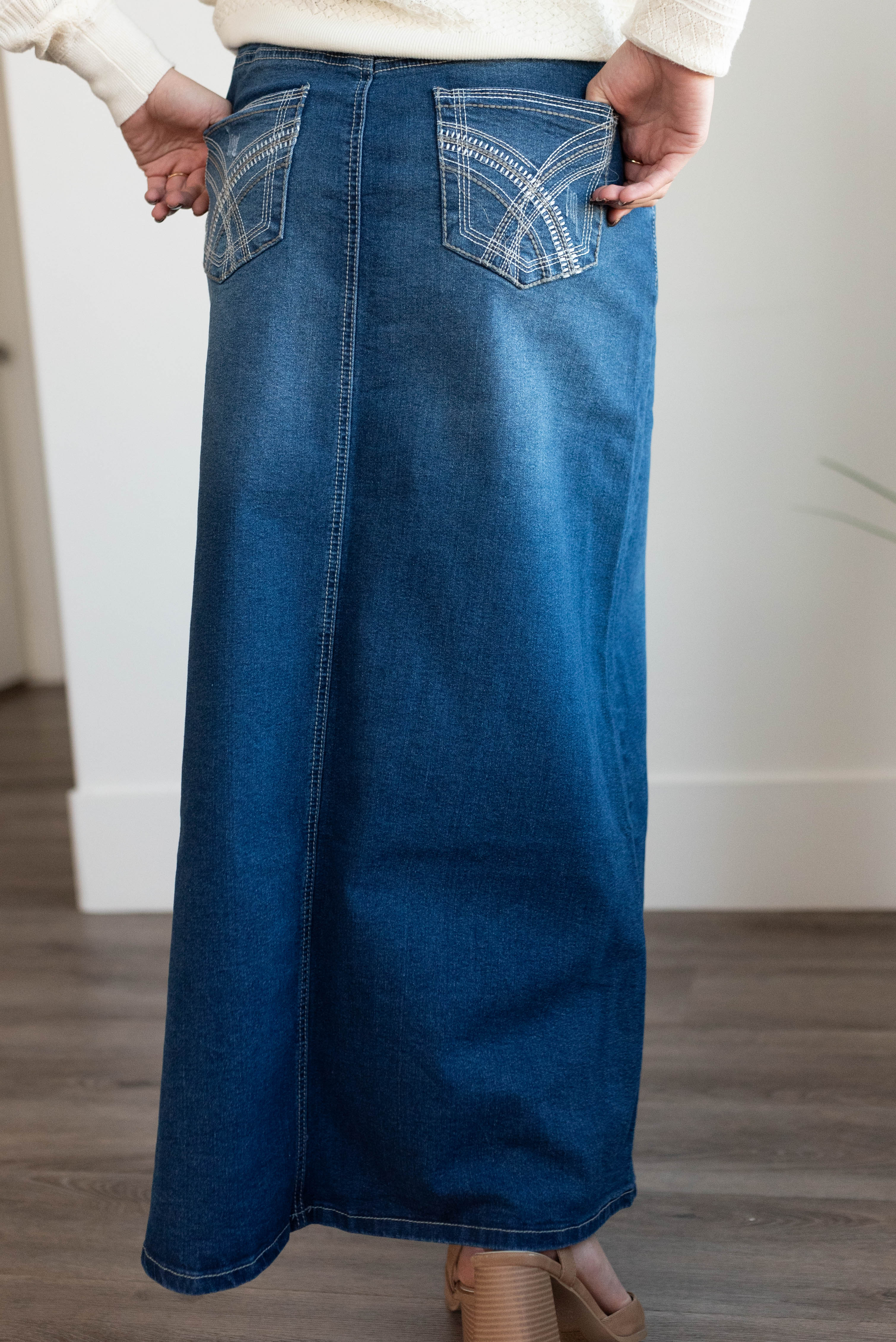 Amara Indigo Wash Denim Skirt