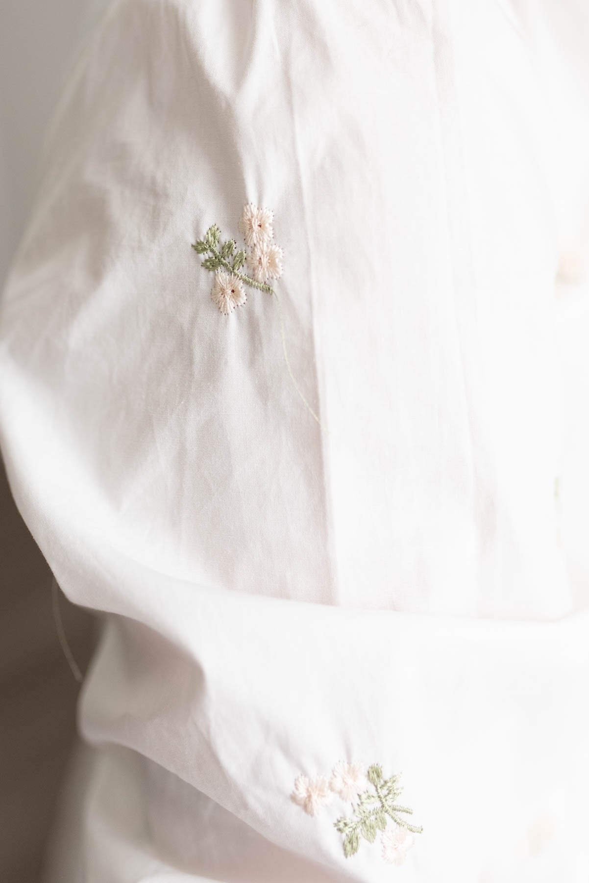 Amaya Ivory Embroidered Button Down Dress