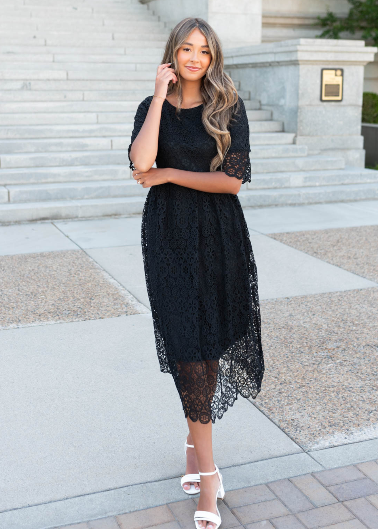 Amber Black Lace Dress