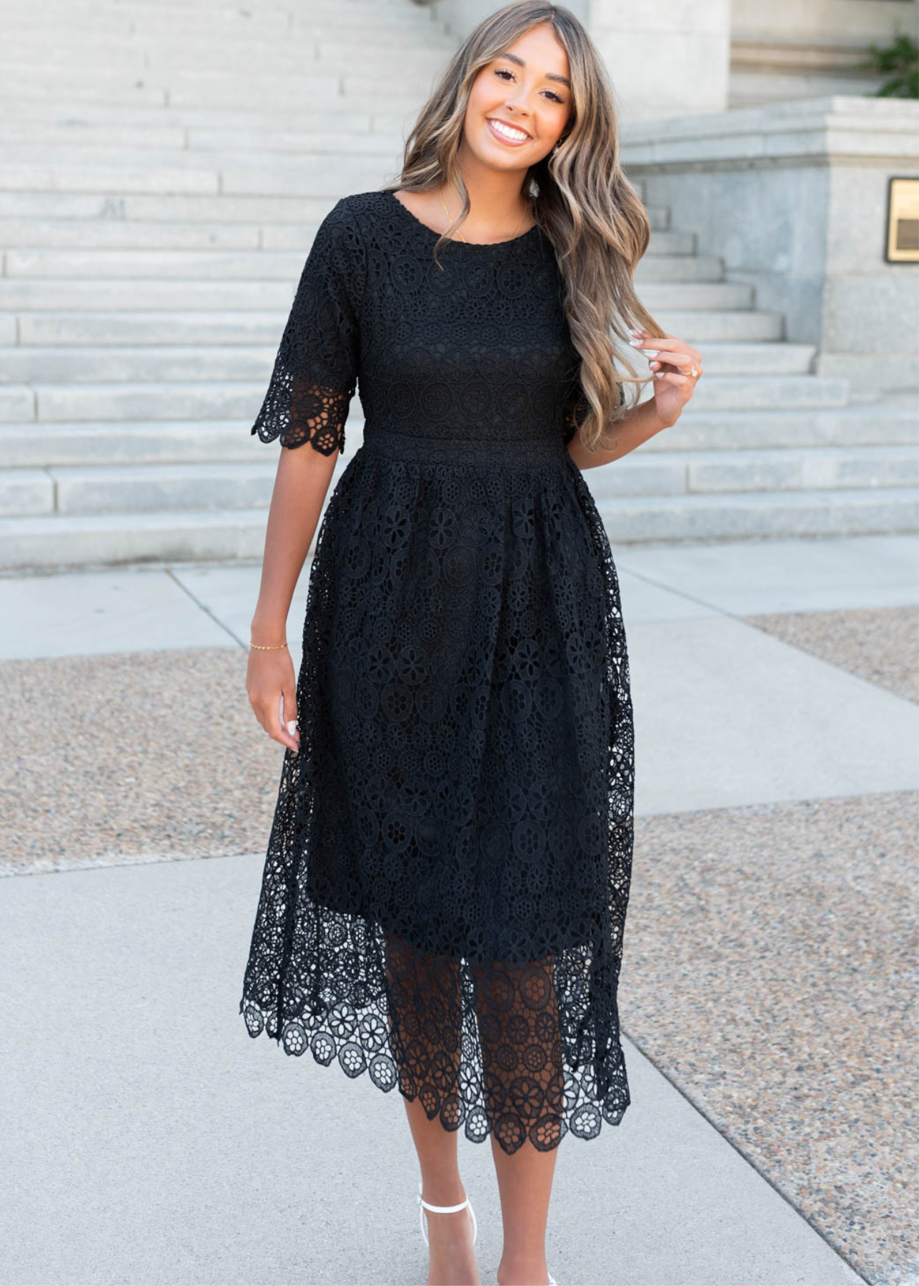 Amber Black Lace Dress
