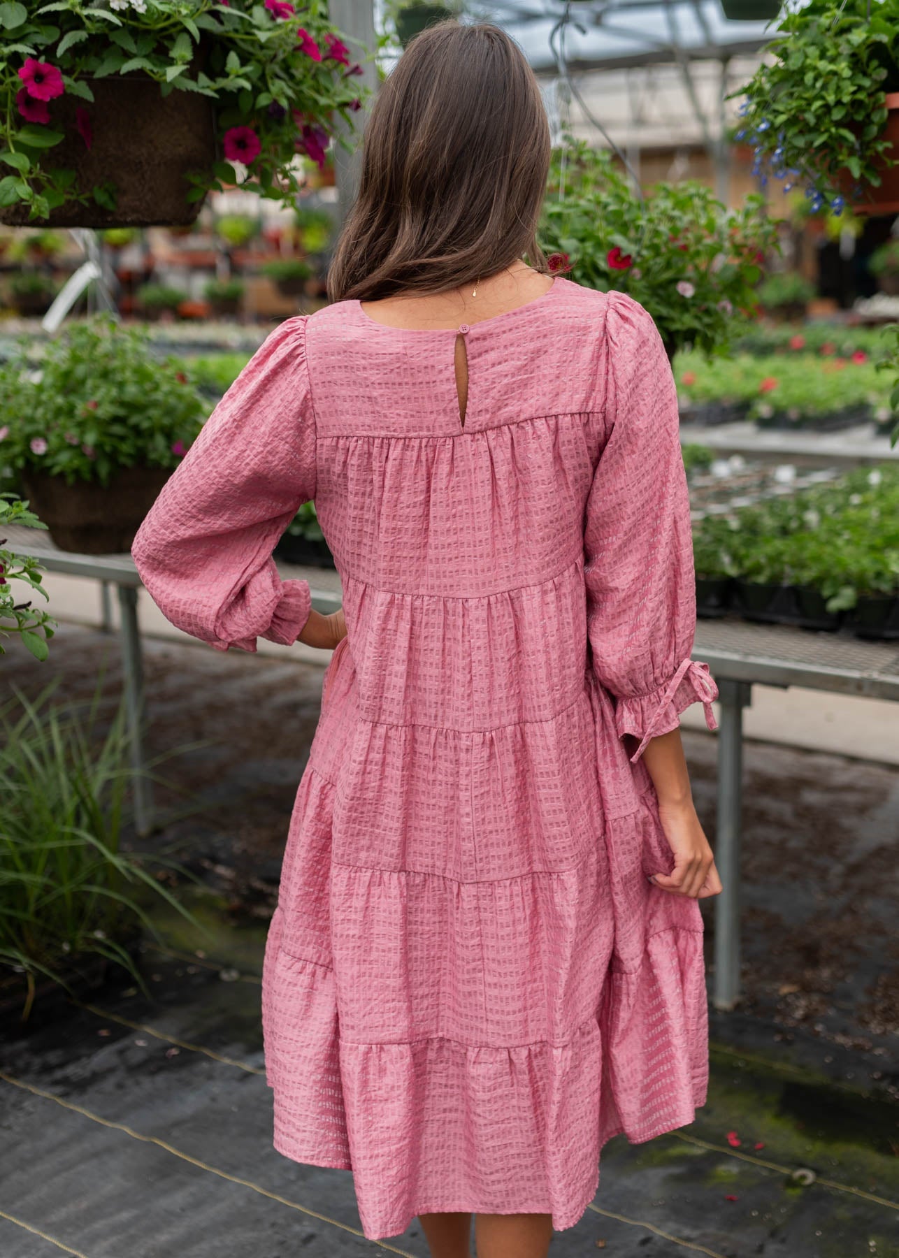 Amelia Pink Long Sleeve Dress