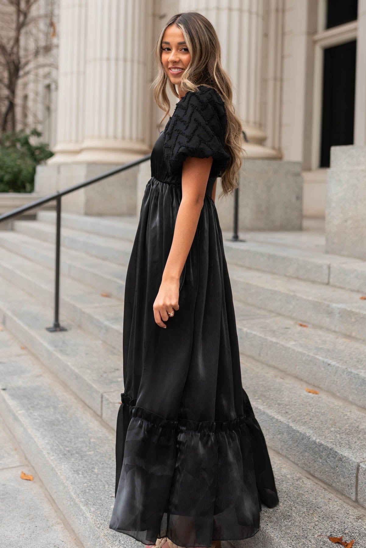 Anita Black Organza Dress