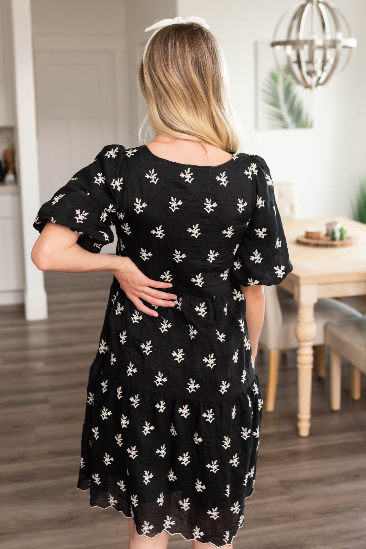 Annabelle Black Embroidred Dress