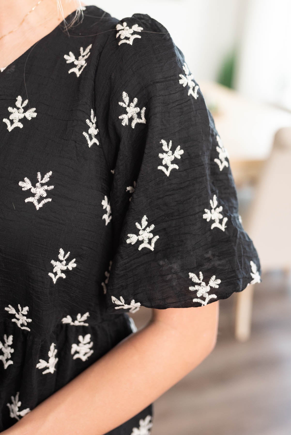 Annabelle Black Embroidred Dress