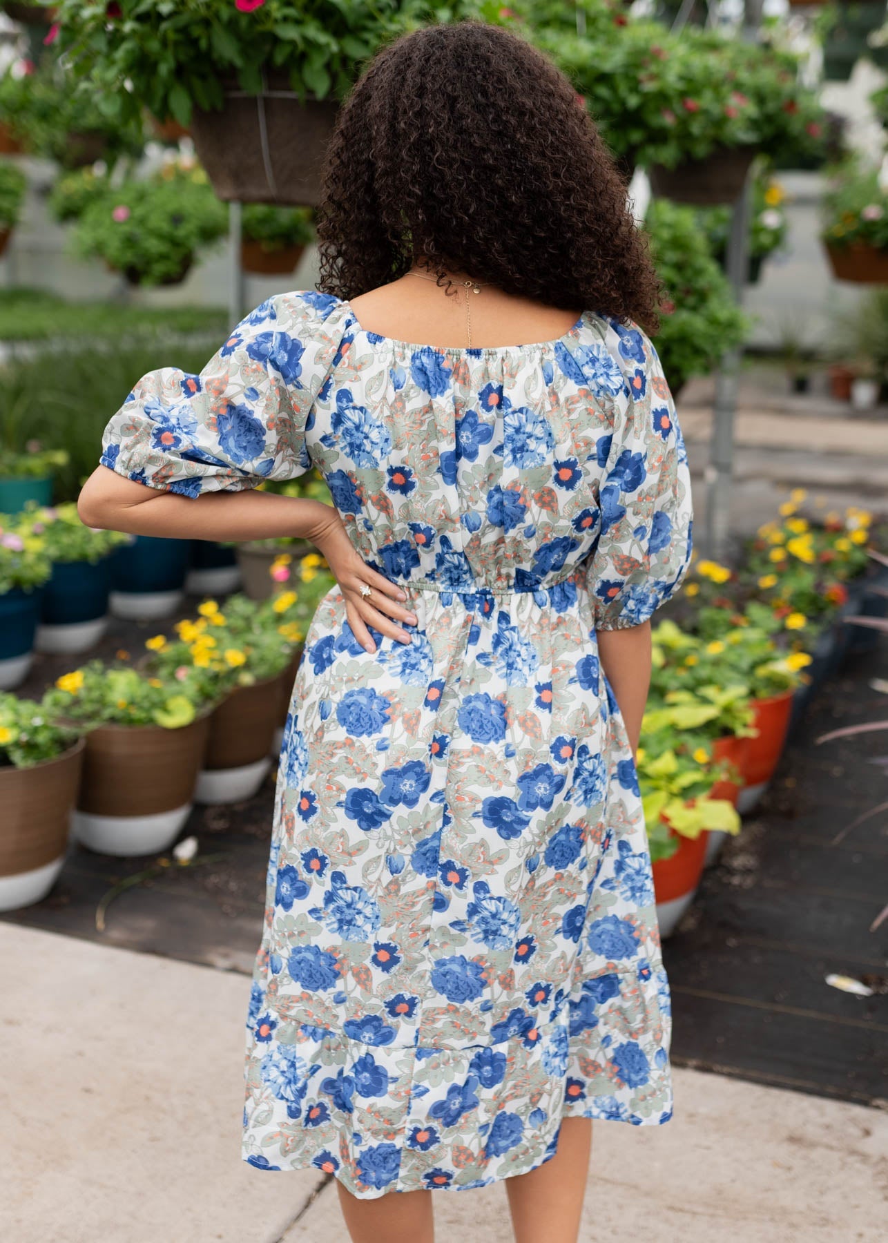 Ansley Blue Floral Dress