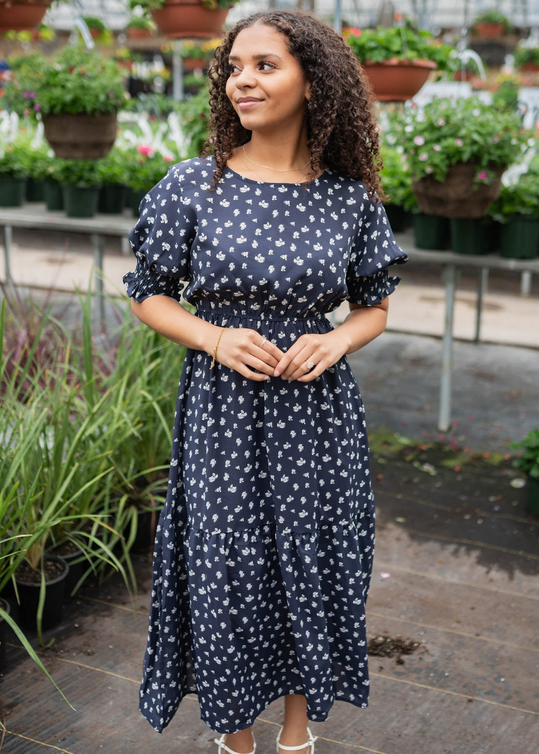 Ashlyn Navy Floral Dress