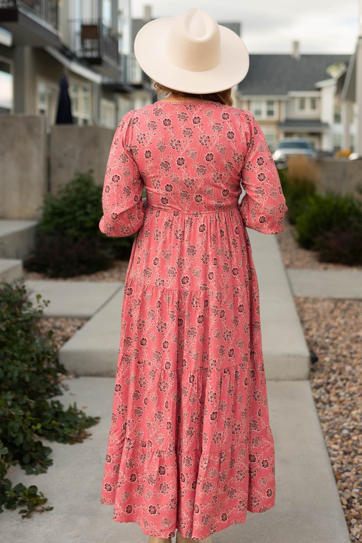 Audrey Pink Floral Dress