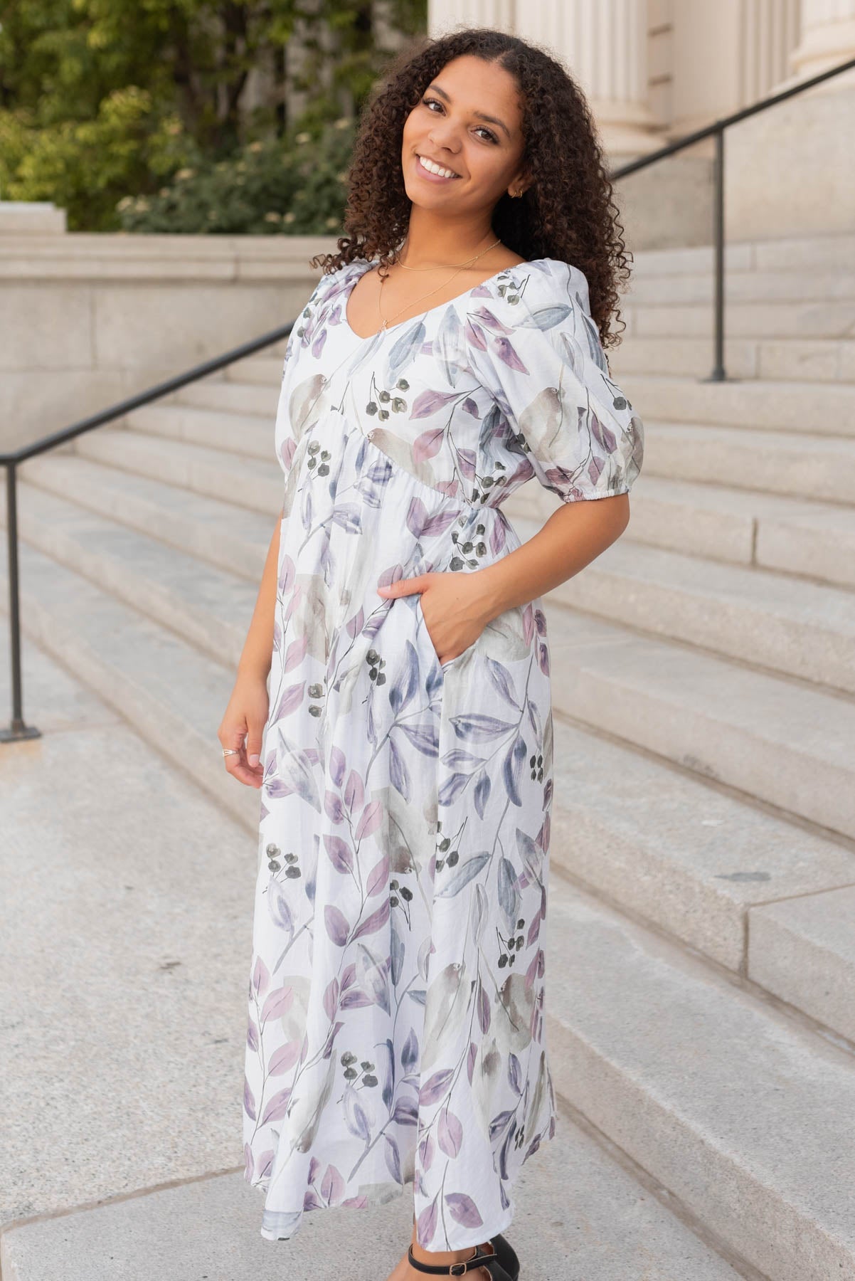 Audrie Lavender Floral Dress