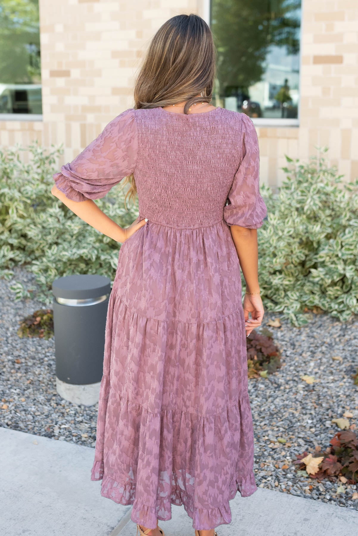 Ava Dusty Lilac Floral Dress