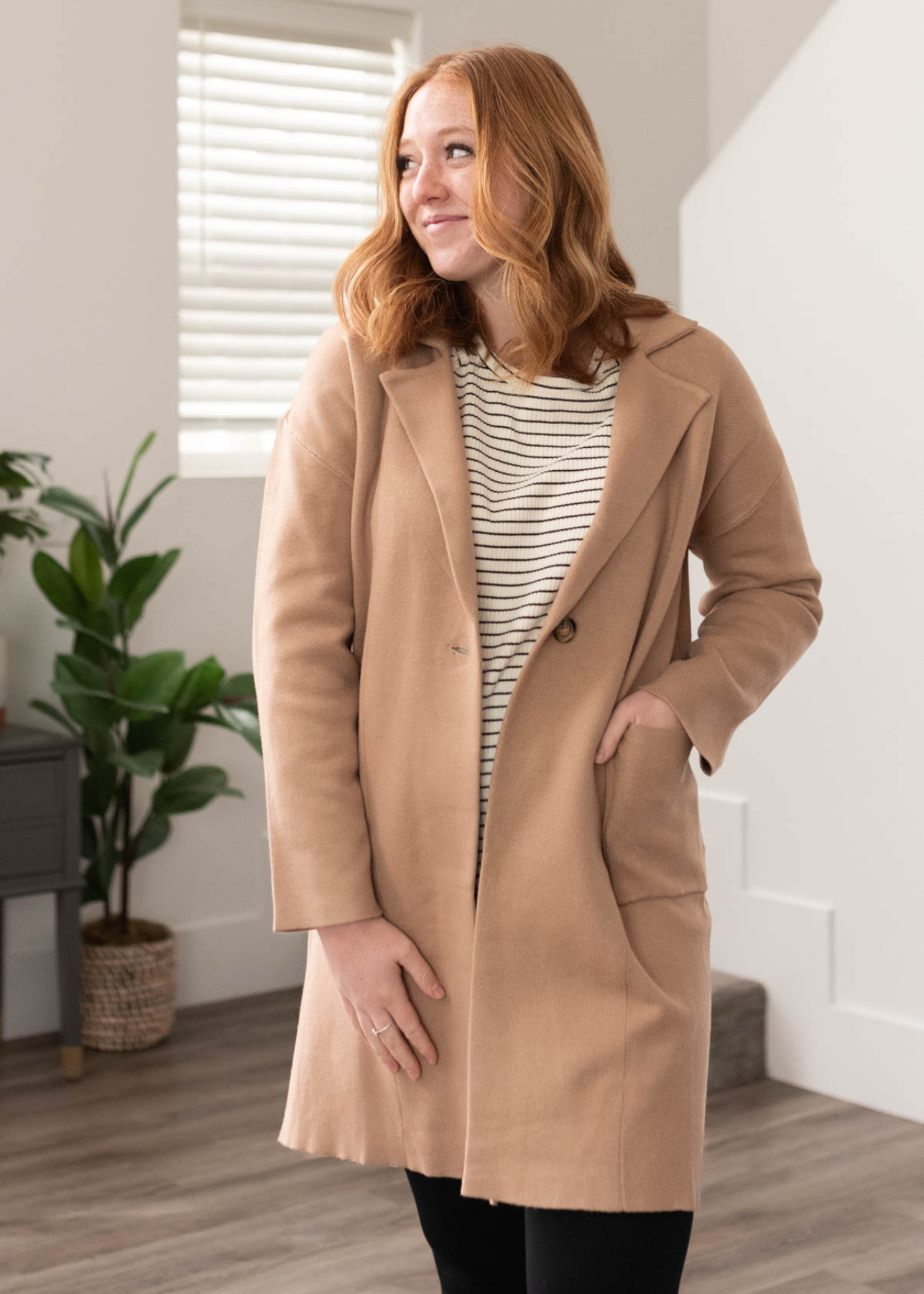 Avalee Latte Sweater Coat