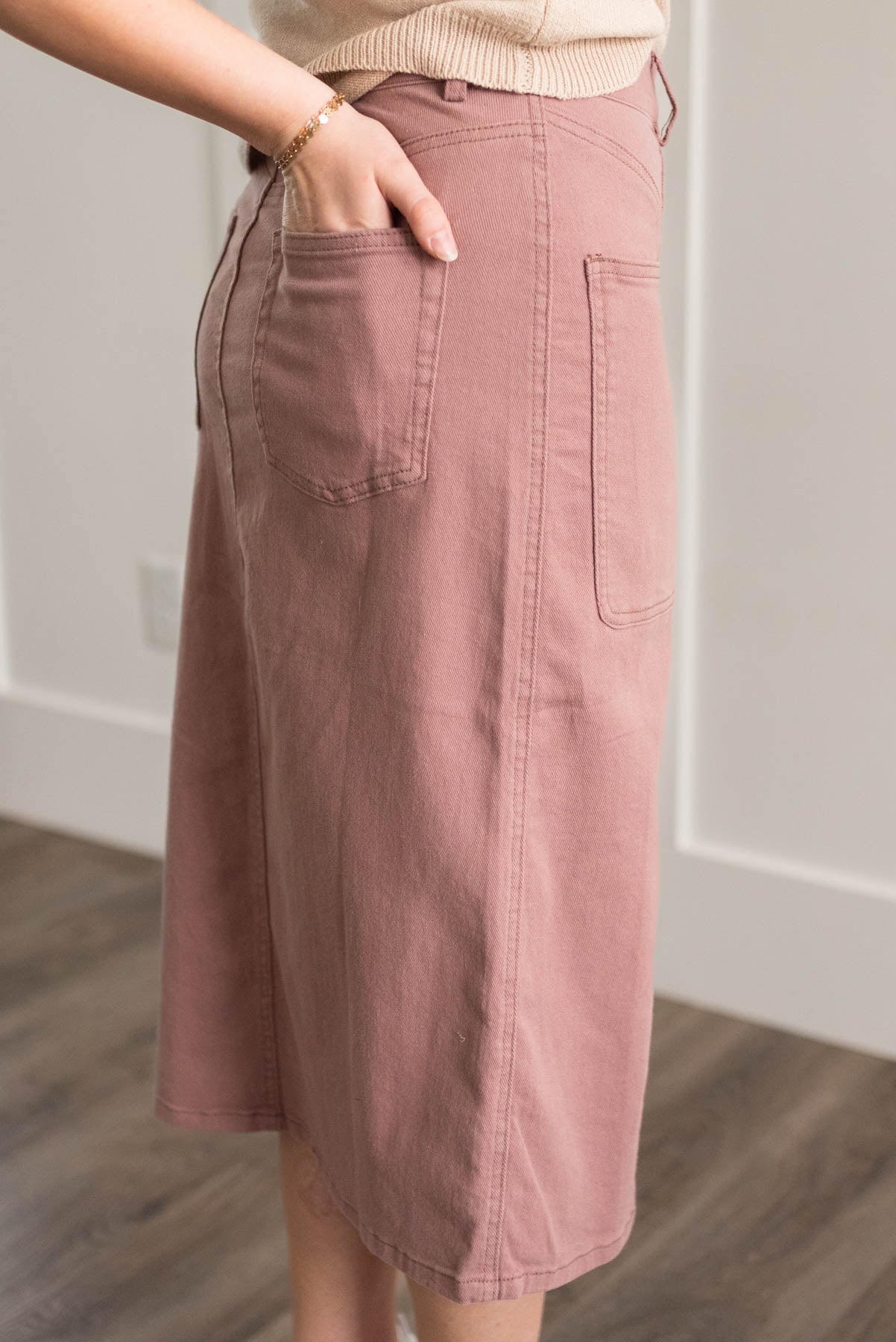 Ayala Mauve Pencil Skirt