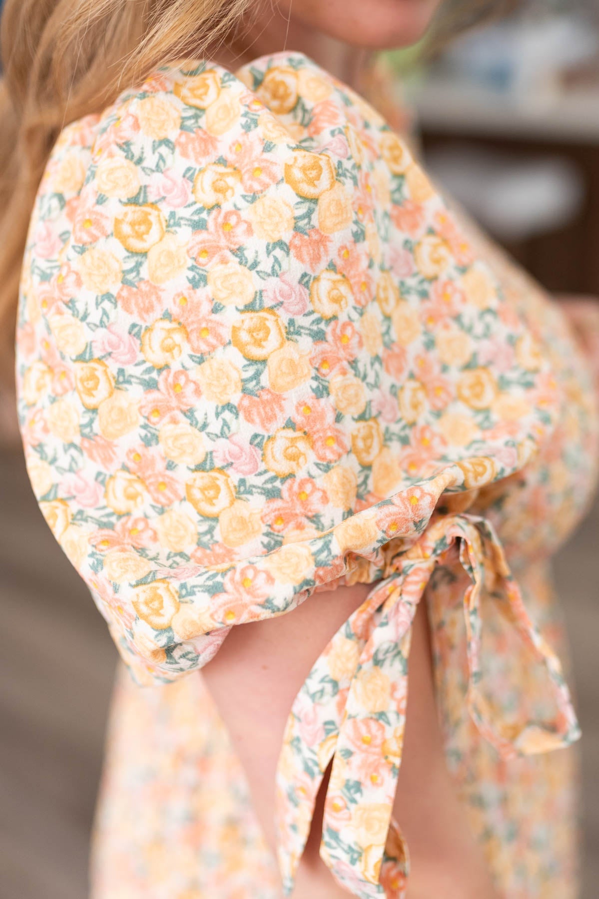 Azalea Peach Floral Dress