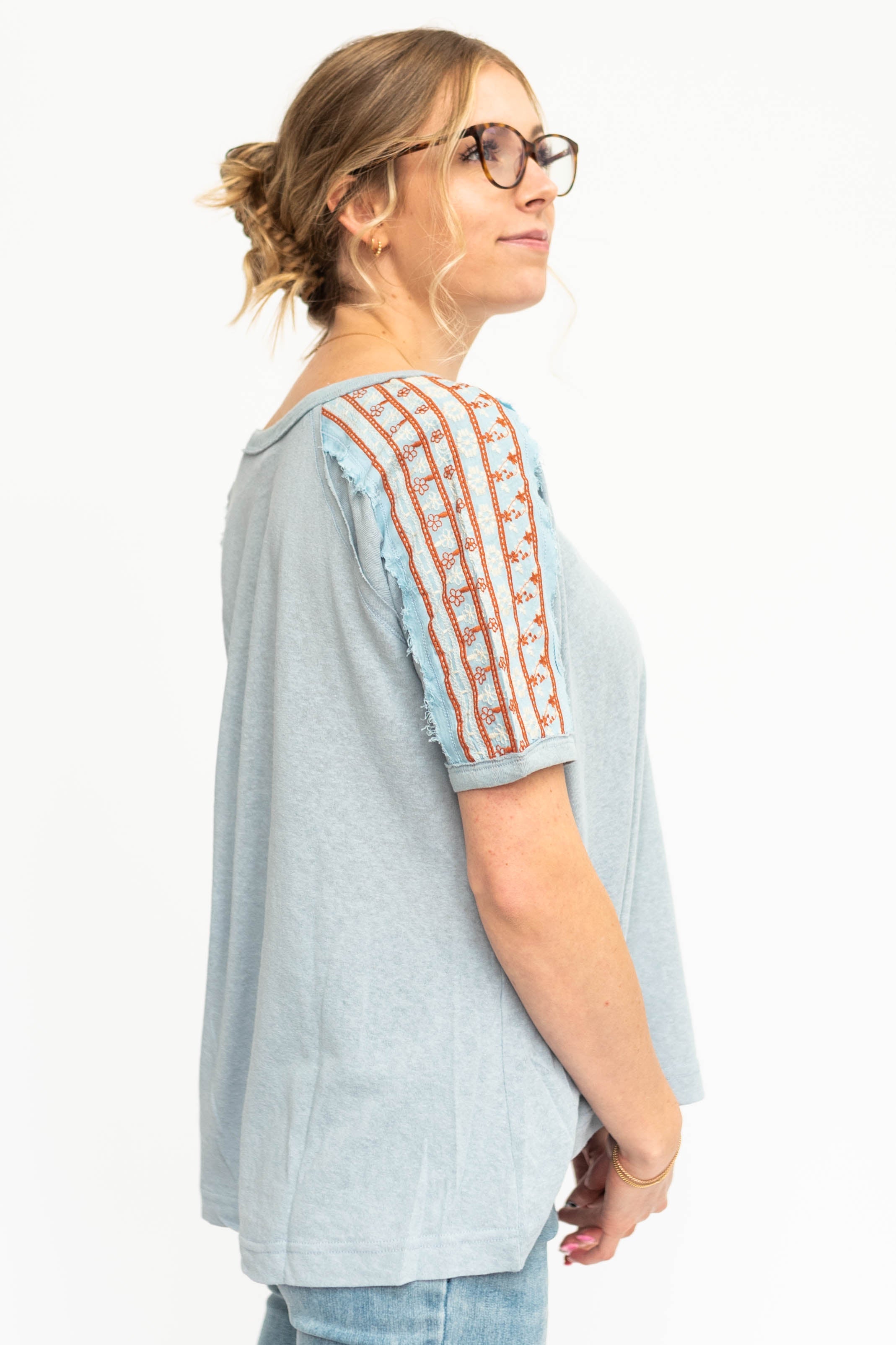 Beth Chambray Top