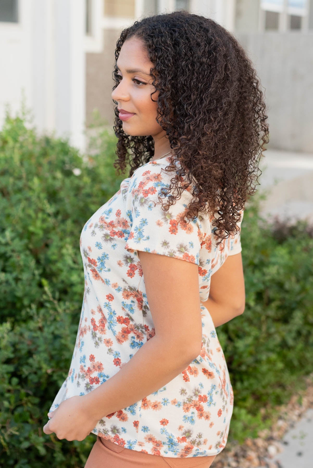 Bethany Cream Floral Top