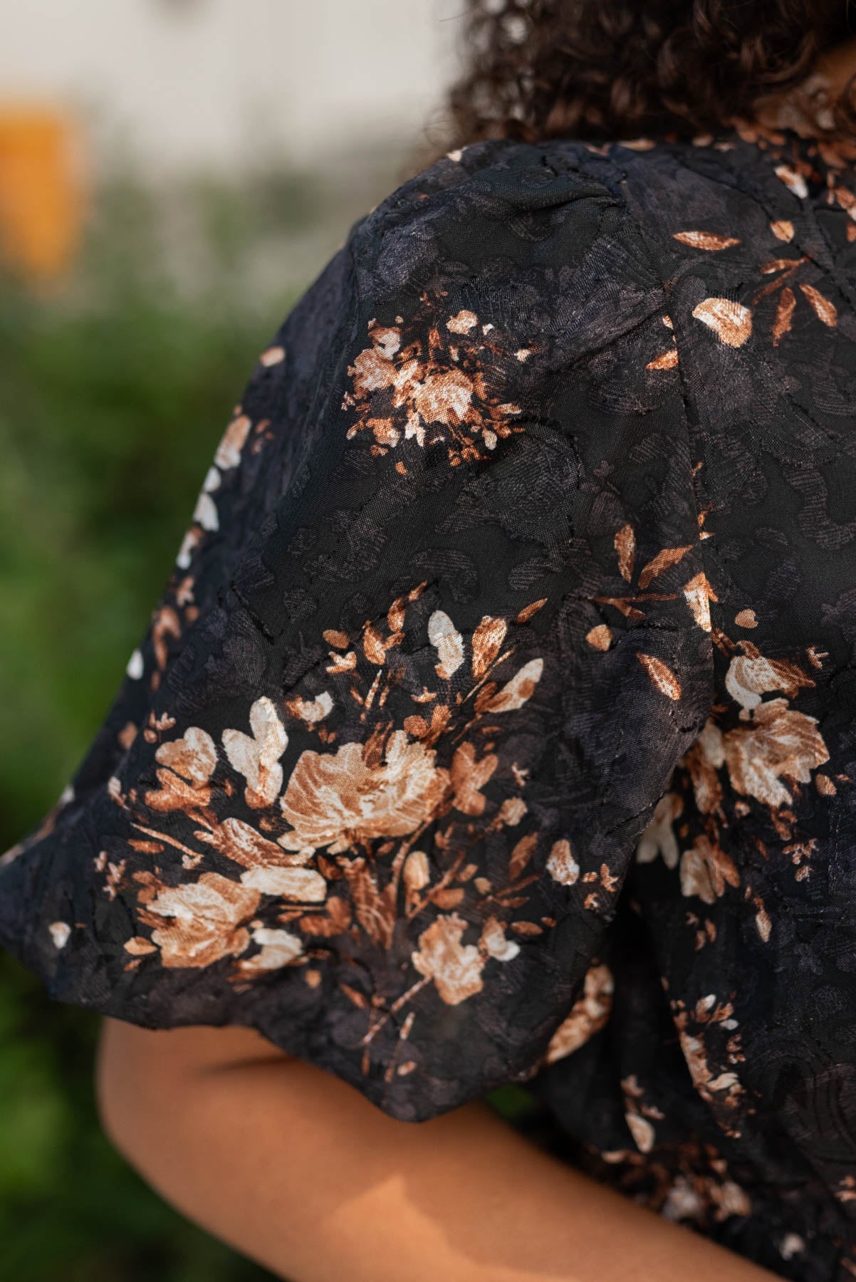 Bianca Black Floral Dress