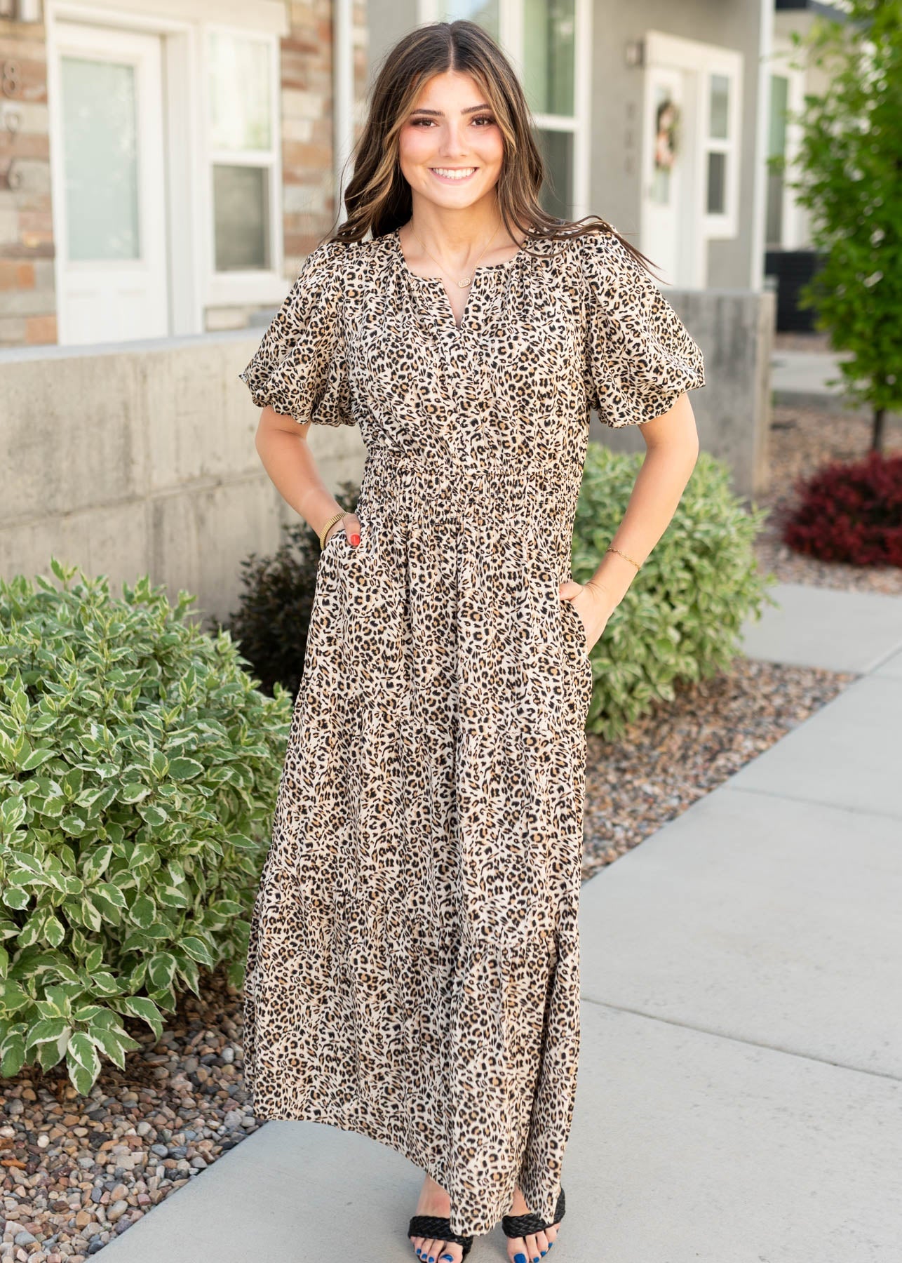 Bianca Leopard Print Dress