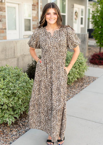 Bianca Leopard Print Dress