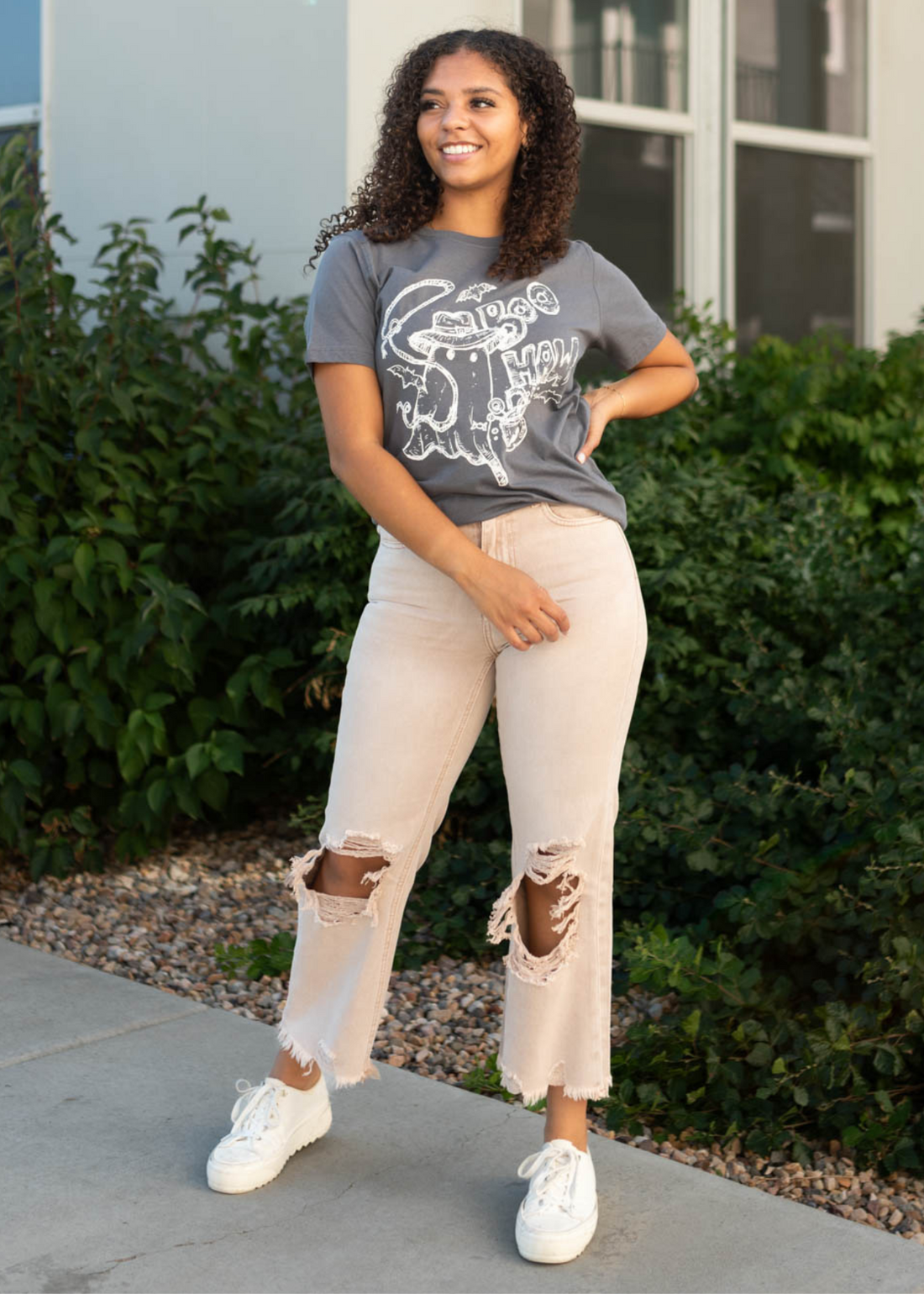 Boo Haw Charcoal Tee