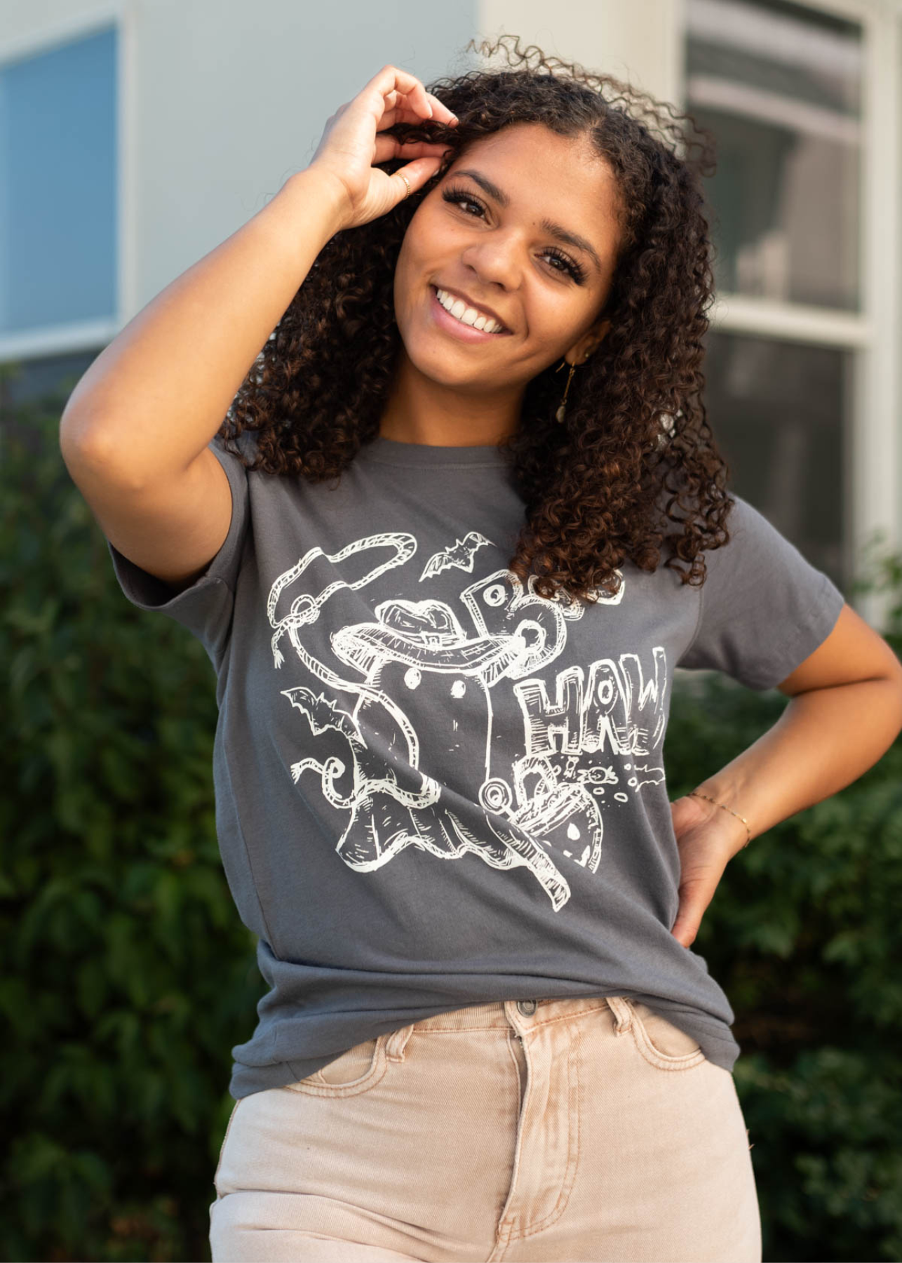 Boo Haw Charcoal Tee