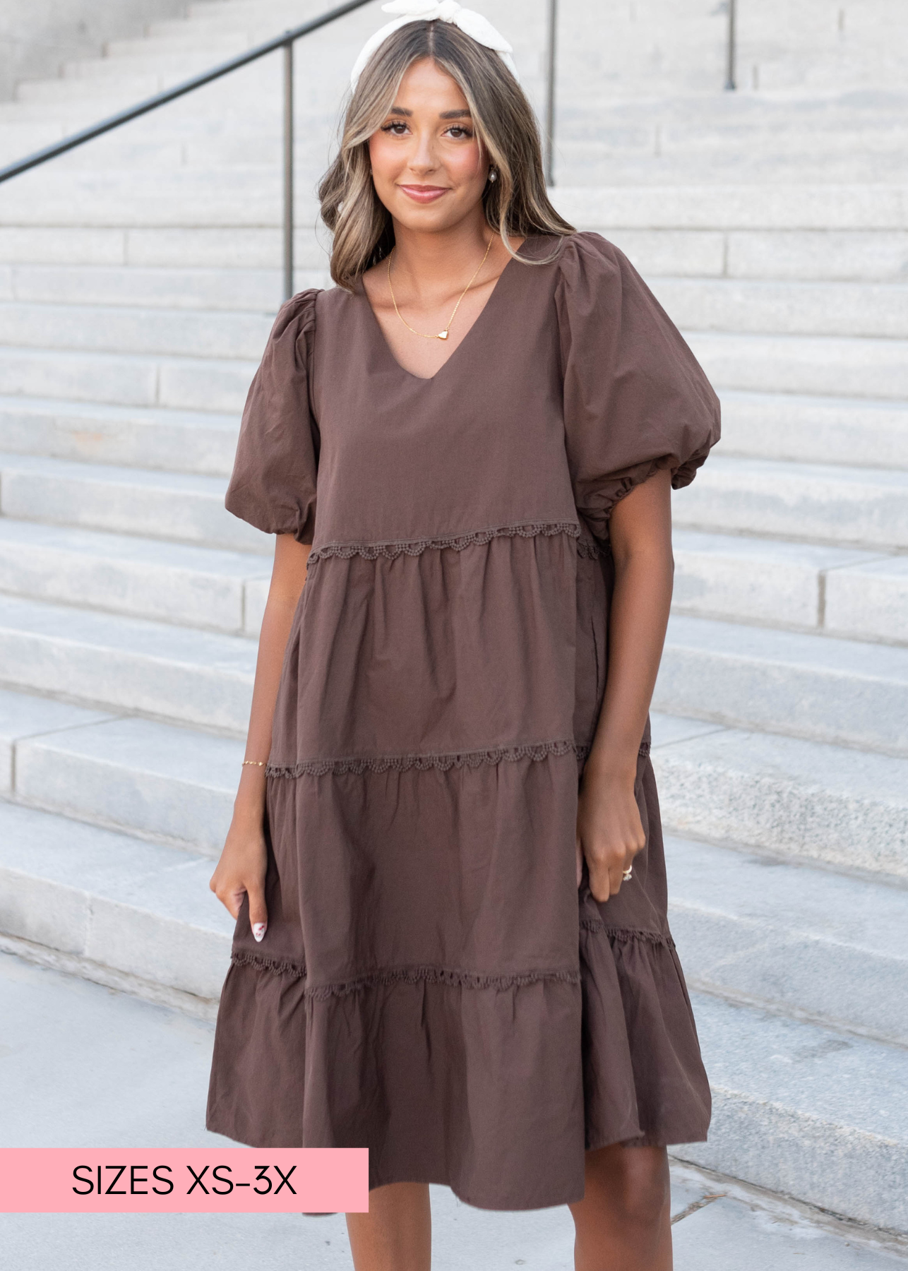 Braylin Brown Tiered Dress