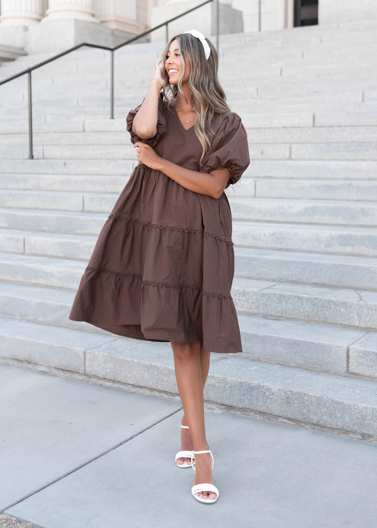 Braylin Brown Tiered Dress