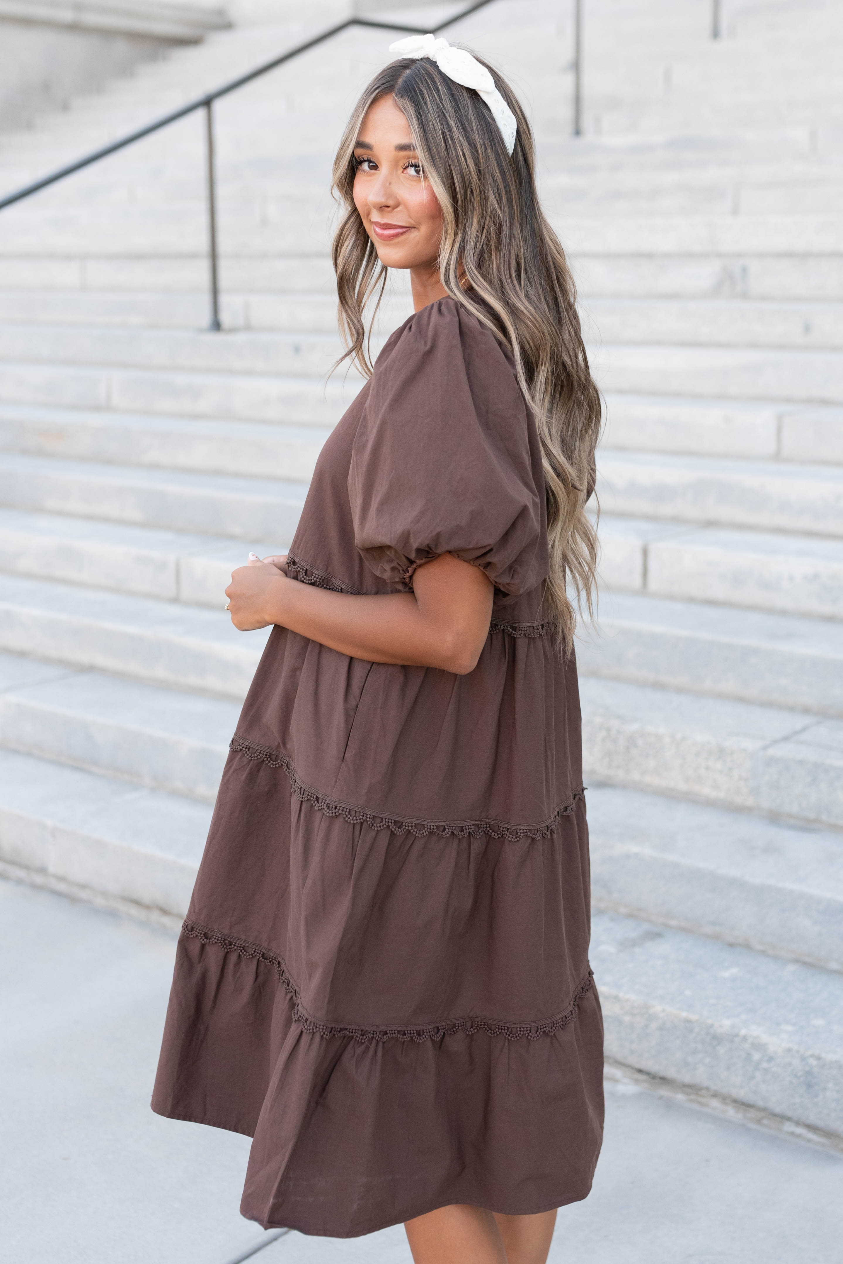 Braylin Brown Tiered Dress